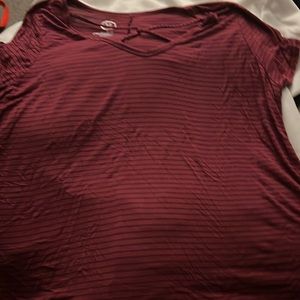 Maurices burgundy and black shirt